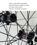 Rear bearing detail of Dialed Carbon Fiber 700C Disc Brake Road Wheelset With 38mm Or 50mm Rim, 24 Holes, Aluminum Hub Quick Release