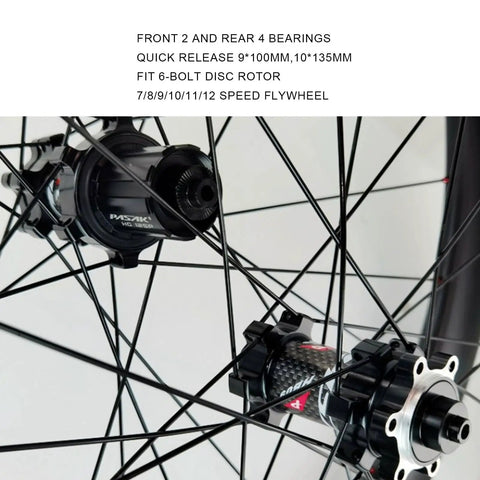 Rear bearing detail of Dialed Carbon Fiber 700C Disc Brake Road Wheelset With 38mm Or 50mm Rim, 24 Holes, Aluminum Hub Quick Release