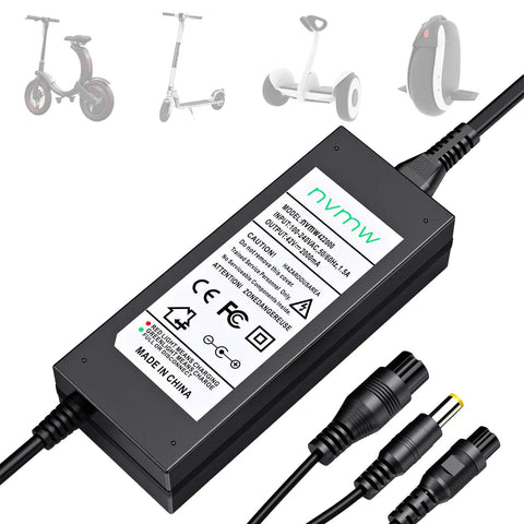 3 In 1 Replacement Charger 42V 2A Power Adapter With 3 Claw Connectors For 8mm 12mm Female Ports 5.5 By 2.5mm Universal 2.1mm Compatible With Jetson Razor Swagtron Gotrax Segway Swagway Scooters And E Bikes