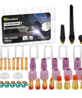55 Piece TIG Welding Torch Accessories Kit With Alumina Nozzles Glass Cup And Stubby Gas Lens For WP 17 18 26 Welders Includes 3 Stubby Gas Lenses And 8 Collets