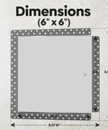 Top Tier 6X6 Flush Metal Access Panel With Bead Flange For Drywall Patch, showing dimensions of 6x6 inches and 8.57 inch width.