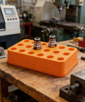 BT30 Yellow Tool Holder Organizer For Drilling Bits And Milling Tools With Built In Storage Capacity in workshop setting