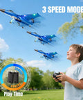 Child flying RC Plane For Kids And Adults Easy To Fly With Gyro Stabilizer 2.4GHz Remote Control Aircraft in park