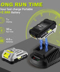 Long run time 20V battery for Lightweight 20V Cordless Hedge Trimmer With 20 Inch Cutting Bar Battery Included