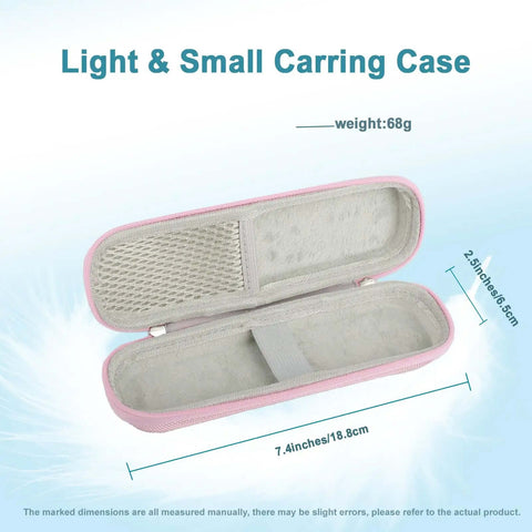 Dope Pink 510 Threaded Vape Case with Tough-Eva Shockproof Armor, open view showing interior dimensions, lightweight, compact design.