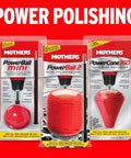 PowerBall 2 Polishing Tool For Deep Dish Wheels And Tight Areas Drill Powered With A 10 Inch Quick Swap Bit shown in packaging