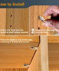 Installation instructions for Rock Solid 1/4 Inch Spoon Shelf Pins 200 Pack Premium Stainless Steel Nickel Plated Pegs.