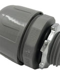 Nonmetallic Liquid Tight Straight Conduit Connector Fitting Half Inch Diameter, close-up of nylon 6 ferrule design
