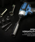 15 Inch Impact Extension And Socket Adapter Set For Auto And Shop 1/4 3/8 And 1/2 Inch Drive 6 Piece with drill