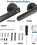Components of Fingerprint Door Lock No Key Needed With 0.2 Second Auto Unlock, 100 Biometric Profiles, Smart Lock parts display.