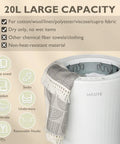 Dope 20L Towel Warmer For Bathroom With 3 Level Timer Alarm RGB Light Auto Shut Off and towel shown inside.