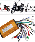 Heavy Duty Brushless Speed Controller For Electric Scooters, gold casing, multiple wires, fits 1000W to 1500W motors.