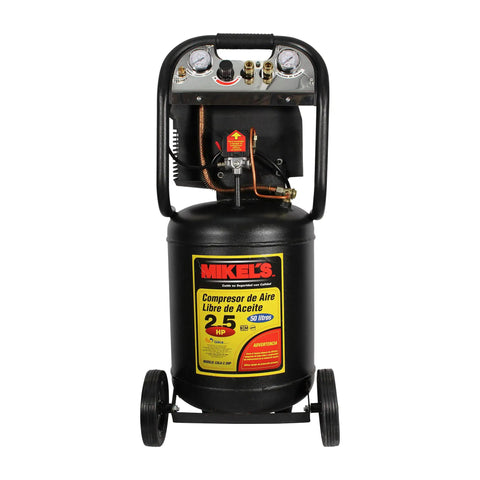 Mikels Cala 2-5 Horsepower Vertical Air Compressor With 50 Liter Oil Free Tank And Two Wheels For Easy Transport Durable Reinforced Steel Construction In Red Perfect For Auto Shop Projects