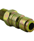 Quarter Inch MNPT P Style Steel Plug 10 Pack, Rust Resistant, Case Hardened, shown in gold finish