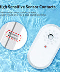 Close-up of 3 Pack Water Leak Sensor Alarm Kit With 95dB Audible Alert for quick and sensitive moisture detection.