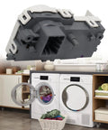 Heavy Duty Washer Door Assembly Replacement Kit With Locking Mechanism And Sensor Tech Prevents Accidental Door Open During Wash Cycles Durable Metal Door Latch For Home Laundry Machines, gray ABS housing