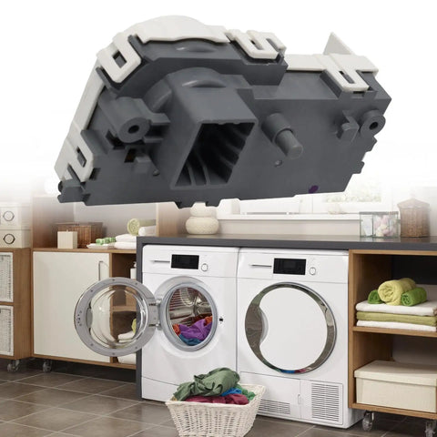 Heavy Duty Washer Door Assembly Replacement Kit With Locking Mechanism And Sensor Tech Prevents Accidental Door Open During Wash Cycles Durable Metal Door Latch For Home Laundry Machines, gray ABS housing