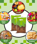 Pixel Game Themed Party Favor Bags Pack Of 30 With Handles Colorful Video Game Style Goodie Bags For Birthday Parties Treats Candy Cookies