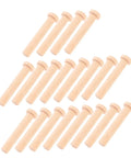 Solid Wood 20 Piece Miniature Nails Set For Crafts And Model Building, Tiny Wood Pins on white background