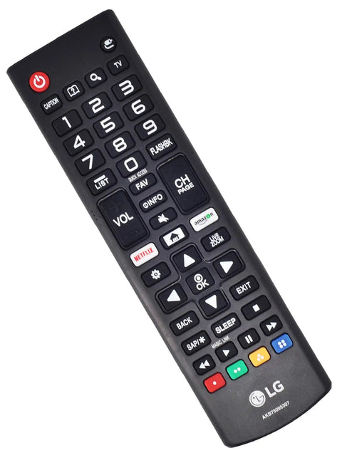Easy Plug And Play Smart TV Remote For All LG LCD LED OLED TVs AKB75095307 No Reprogramming Needed Replacement Remote in black plastic