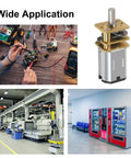 Tiny All-Metal 12V 30RPM Gear Motor With Gearbox For DIY RC Toys And Smart Cars, 1.2 kg/cm Torque, industrial use shown