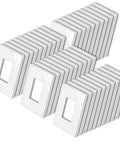 40 Pack Mid Size Screwless Decorator Wall Plate For 1 Gang Switch And Receptacle Covers, Glossy Off White UL Listed Durable Polycarbonate