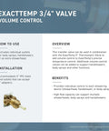 Belfield Volume Control Valve Trim Kit Chrome Finish With Three Quarter Inch Valve Inlet And M Pact System Compatibility For Easy Bath Or Kitchen Upgrade Valve Required S3600 Not Included diagram showing installation and benefits.
