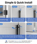 Step-by-step installation guide for 3 Pack Self Closing Door Hinges 4 Inch Matte Black with adjustable tension.