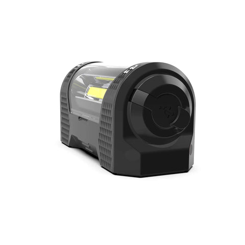 Ultra Portable Flood Light With Rotating Beam 350 Lumen Rechargeable LED Cordless Work Light Magnetic Base IPX4 Waterproof shown at an angle