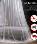 Ultra Fine Dome Mosquito Net Bed Canopy For Kids And Adults Ceiling Mounted White Princess Style Net Tent over bed