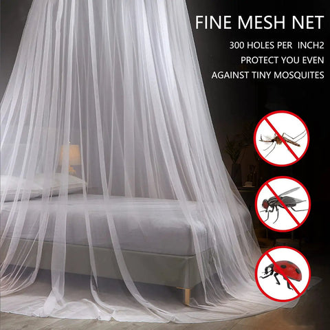 Ultra Fine Dome Mosquito Net Bed Canopy For Kids And Adults Ceiling Mounted White Princess Style Net Tent over bed
