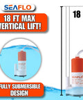 Image of a 12V 4 GPM Submersible Water Transfer Pump For Intermittent Duty In Stainless Steel Construction Portable No Fuss Setup.
