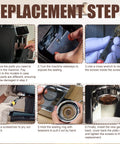 Step-by-step guide showing how to replace the 54mm silicone steam ring seal on compatible espresso machines.