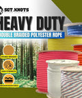 Heavy Duty Double Braided Polyester Rope For Tree Rigging And Arborist Work Rugged Outdoor Utility Rope spools display