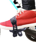 Replacement Bike Pedals For Recumbent And Spinning Bikes 9 16 Inch Spindle Easy Install with shoe in pedal strap, right marking visible