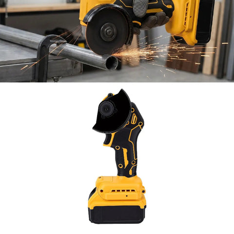Kickass 3 Inch Brushless Mini Circular Saw With 12000 RPM And 3 Speed Settings, Doubles As An Angle Grinder for cutting metal pipe.