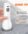 Ultimate 15 Pack Vacuum Storage Bags With Cordless Pump showing charging tips on gray bag surface