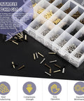 Heavy Duty Assorted Wood Screws Kit With Six Precision Sizes For Badass Diy Workshops Featuring Slick Self Topping Flat Head Fasteners in organized box.
