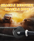 Soft Shackle 0.5 Inch by 22 Inch With 56,000 Lbs Break Strength in action with off-road vehicles in background