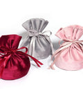 12 Pack Velvet Drawstring Jewelry Pouches With Soft Lined Interiors For Wedding Gifts, Party Favors, Home Storage, Three Color Options