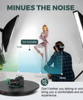 Flyrivergo Large Photography Turntable 24 Inch Rotary Platform With Remote Control For 360 Degree Video Shoots Heavy Duty Up To 330 Lbs Ideal For Products Mannequins And Large Props Seamless Spin on set with a camera.