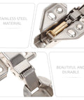 Close-up of Four Pack Full Overlay Cabinet Door Hinges With Soft Close And Hydraulic Action, Smooth Quiet Close, 4 Piece Set