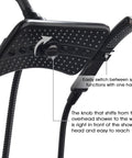 High Pressure Dual Shower Head System With Rainfall And Handheld Spray Oil Rubbed Bronze Finish Detachable Hand Shower 60 Inch