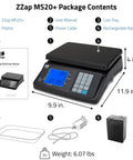 Portable Coin Counting Scale With Battery And Tare Function For Quick Value And Quantity Counts Lets You Track USD EUR CAD GBP Coins package contents