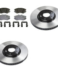 Front Disc Brake Kit With Premium Ceramic Pads And Rotors For 2014 Cadillac ELR, includes rotors and ceramic pads