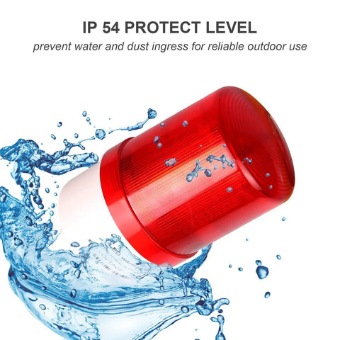 Top Shelf Industrial Led Rotating Strobe Beacon Warning Lamp Cranking Out Mean High Output Red Beam And Quick Screw Mount 110 Volt AC Wiring For Serious Site Safety Alerts