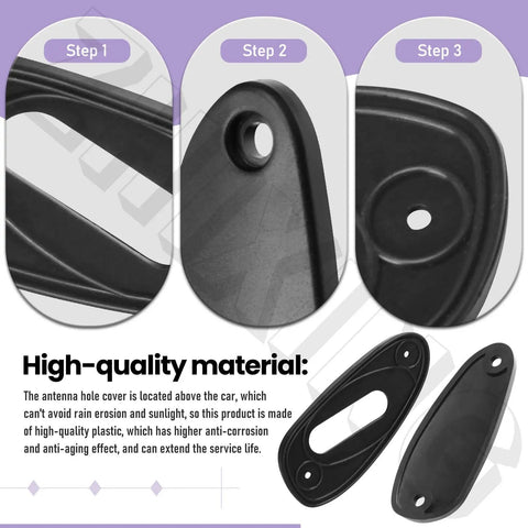 Three-step installation of Honda Civic Antenna Hole Plate Cap Cover Kit For 1992 To 2000 1.5L 1.6L Models Replacement 39152-SR3-A00