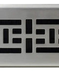 Oriental Floor Vent Register 2-Inch By 12-Inch Brushed Nickel, Easy Drop In Install, with oriental design pattern visible.
