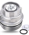 Oil Filter Housing Cap Assembly With Plug And Gasket Direct OEM Replacement For Camry RAV4 Highlander Sienna Tacoma Tundra 4Runner And Lexus RX350 ES350