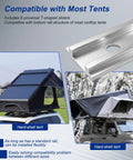 Rooftop Tent Mounting Hardware Kit With Aluminum Brackets And T Sliders Eight Universal Sliders For Quick Rail System Fit Hassle Free Easy Install For Most Tents Hard Shell Or Folding, hard-shell tent on SUV rail